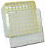 Cryoboîte StoreBox™ en polystyrène jaune pour 81 tubes 5ml