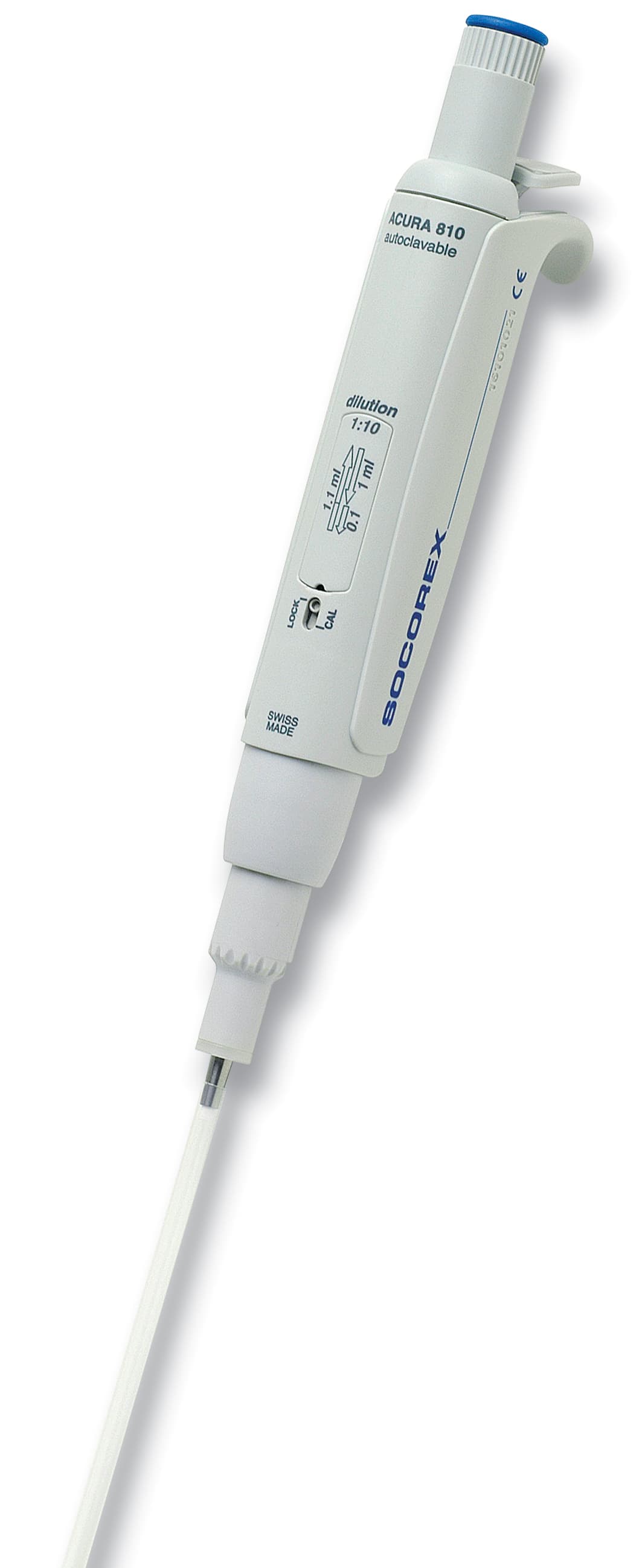 Micropipette Socorex Acura® manual 810 pour pipette paille variable 1 et 1,1ml