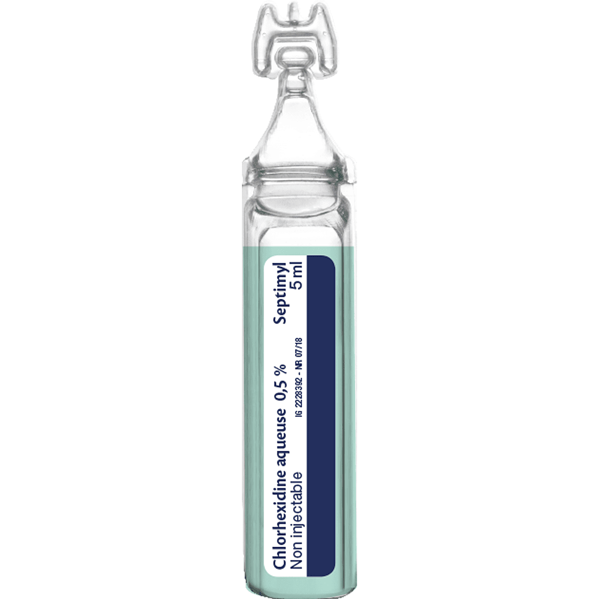 Chlorhexidine aqueuse colorée 0,5% unidose de 5ml Septimyl