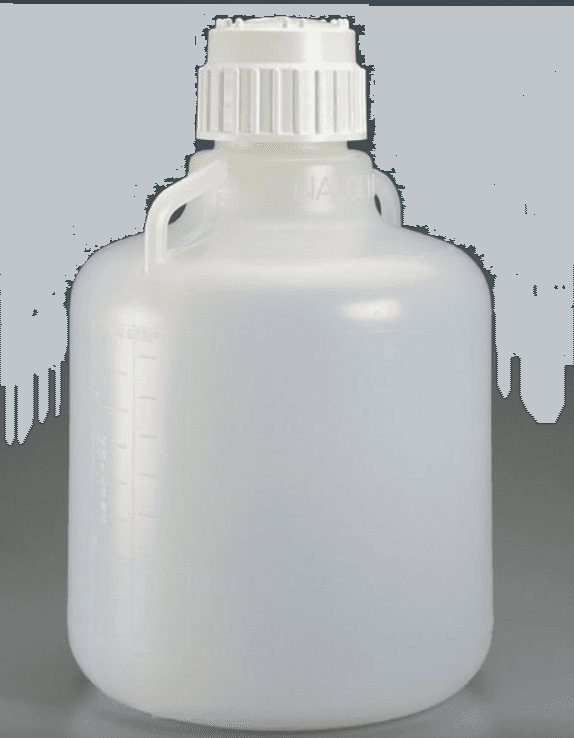 Bonbonne en polypropylène 10L ronde à paroi renforcée sans robinet