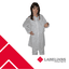 Blouse d'hygiène en polypropylène blanc avec boutons pression et poches