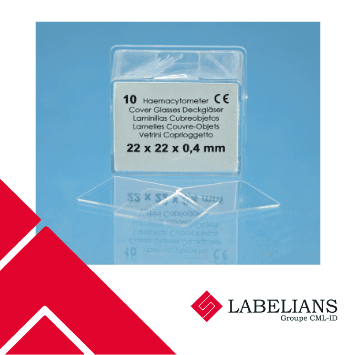 Lamelle planée en verre pour cellule à numération