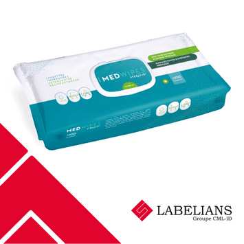 Lingette détergente désinfectante Stericid MEDWIPES pour dispositifs médicaux, paquet de 100