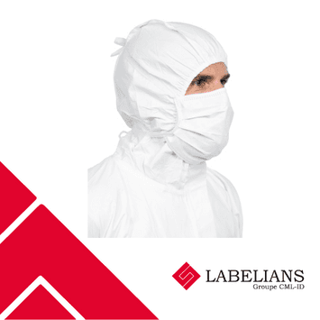 Masque Iso Air pour salle blanche à lanières