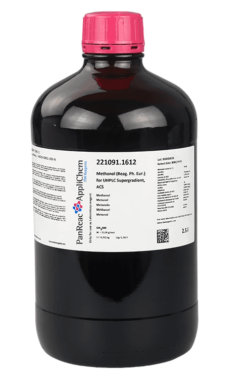 METHANOL POUR UHPLC SUPERGRADIENT (REAG. PH. EUR), ACS, 2,5L
