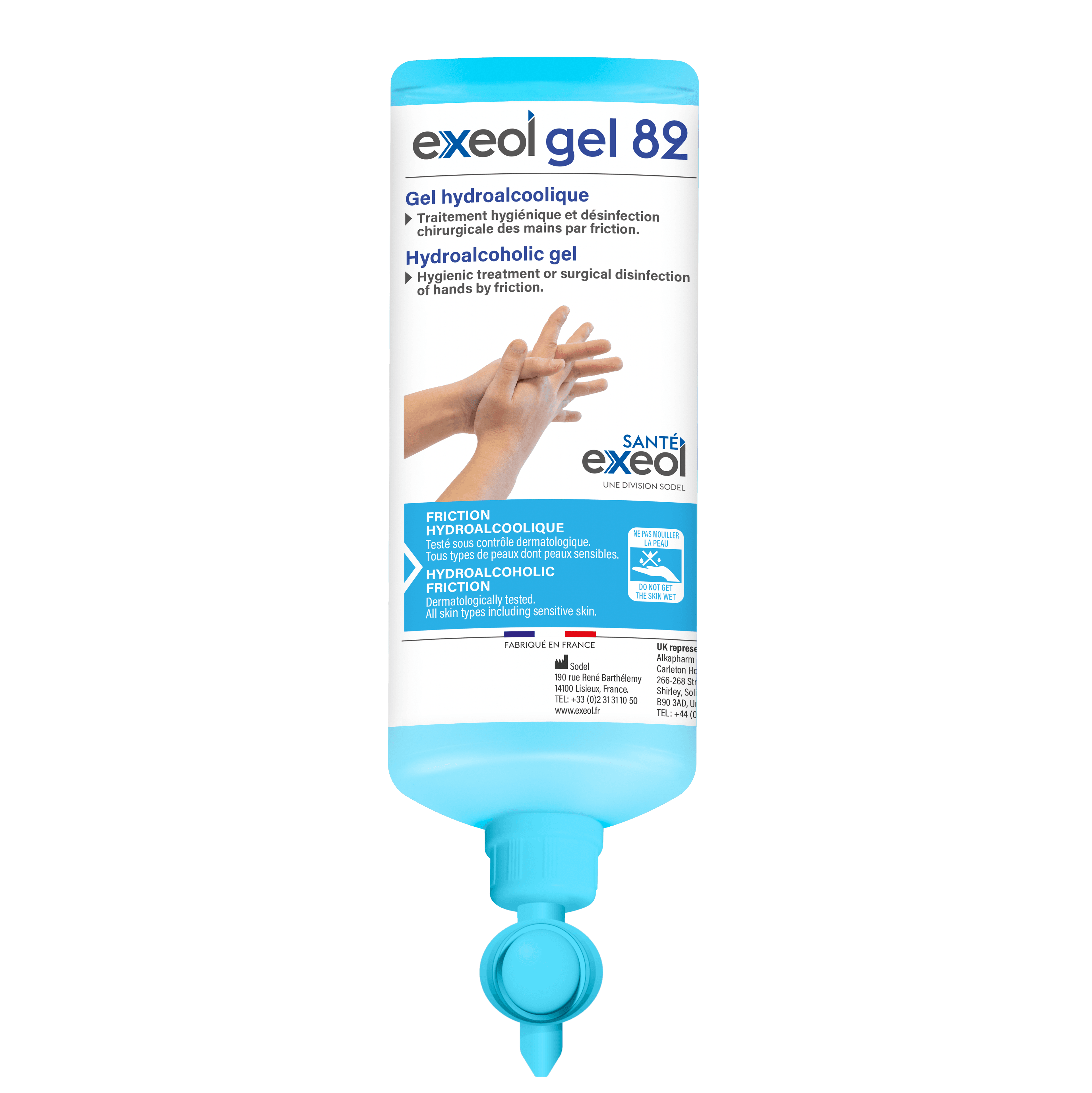 Gel hydroalcoolique Exeol 82