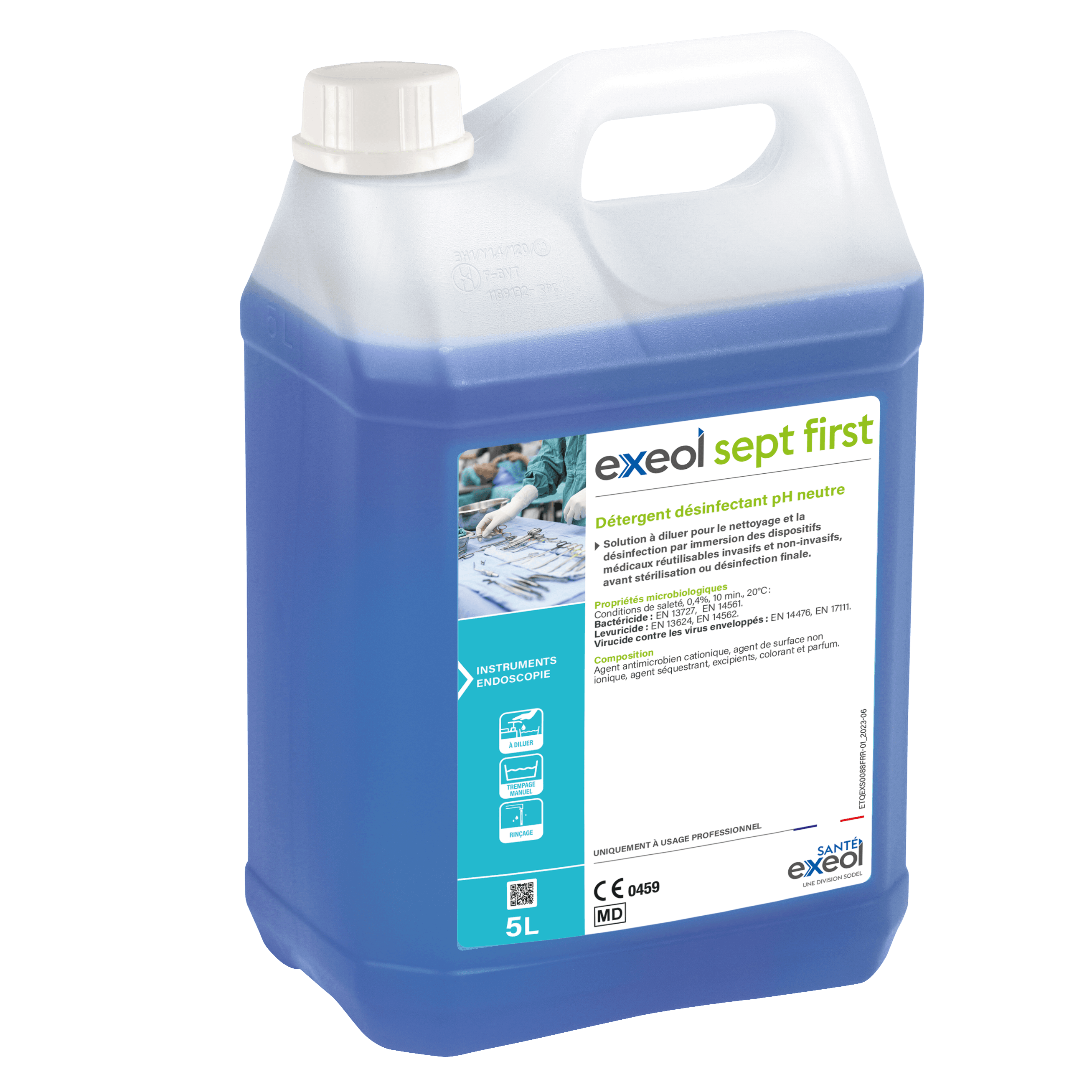 Pre-desinfectant Exeol sept first, bidon 5l