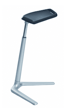 Assis-debout Fin, PU, piétement aluminium, patins, 620-850mm (H assise)