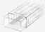 Boite transparente, combinable, 1 tiroir large, 355 x 185 x 101mm (LxPxH)