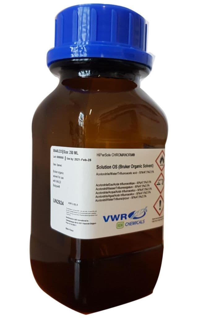 Acetonitrile : water : trifluoroacetic acid (50 : 47,5 : 2,5), HiPerSolv CHROMANORM®, 250ml