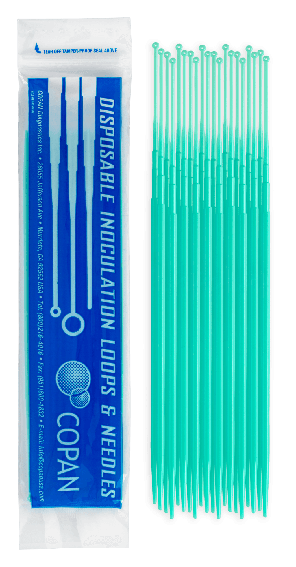 Öse 1µl souple verte claire stérile en sachet pelable de 20