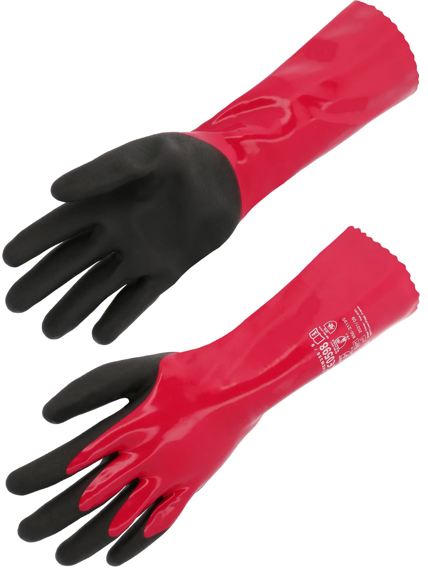 Paire de gants double enduction lisse nitrile/PVC, sans couture