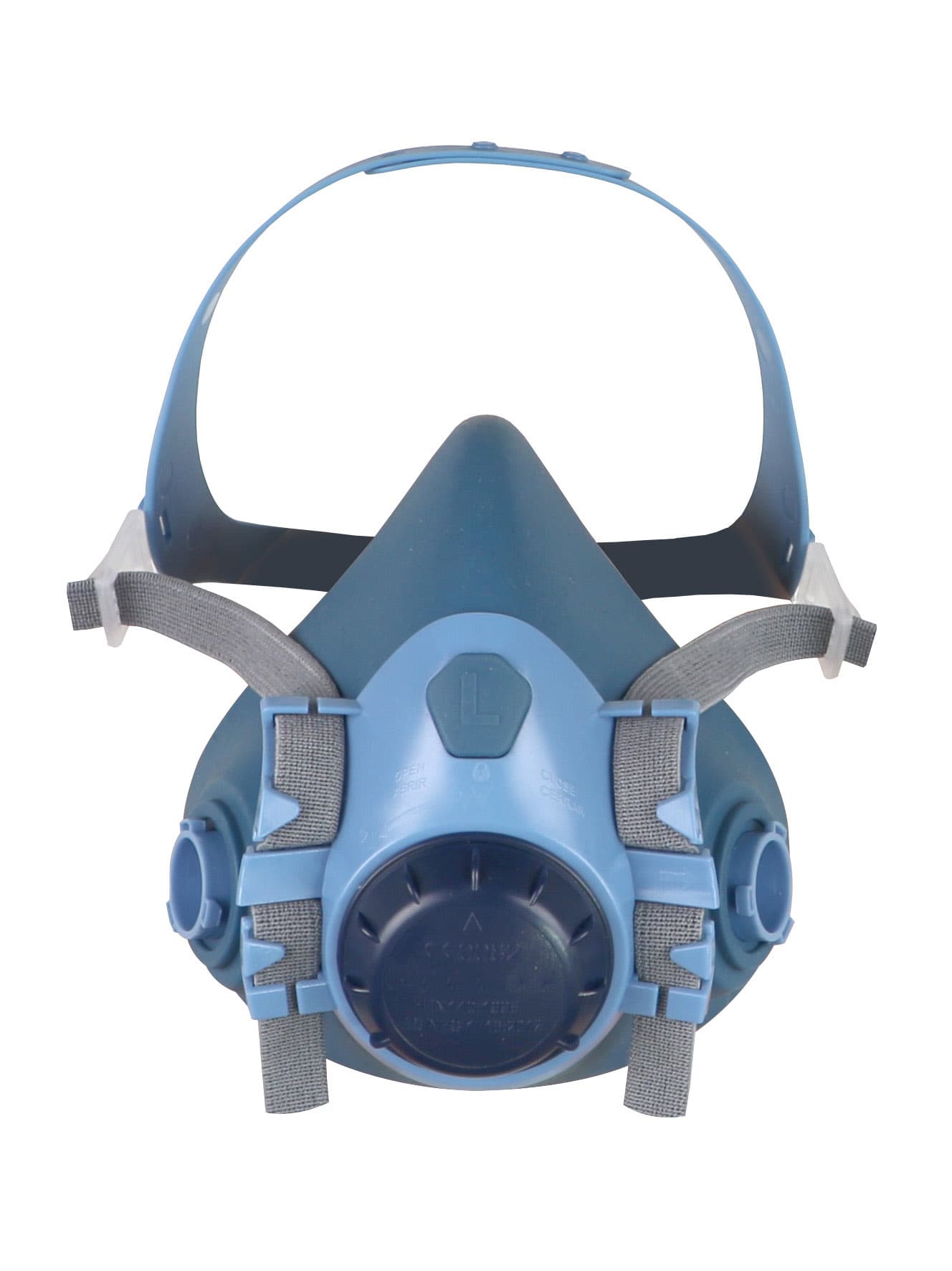 Demi-masque respiratoire en silicone pour adapter 2 filtres à baïonnette M (livré sans filtre)
