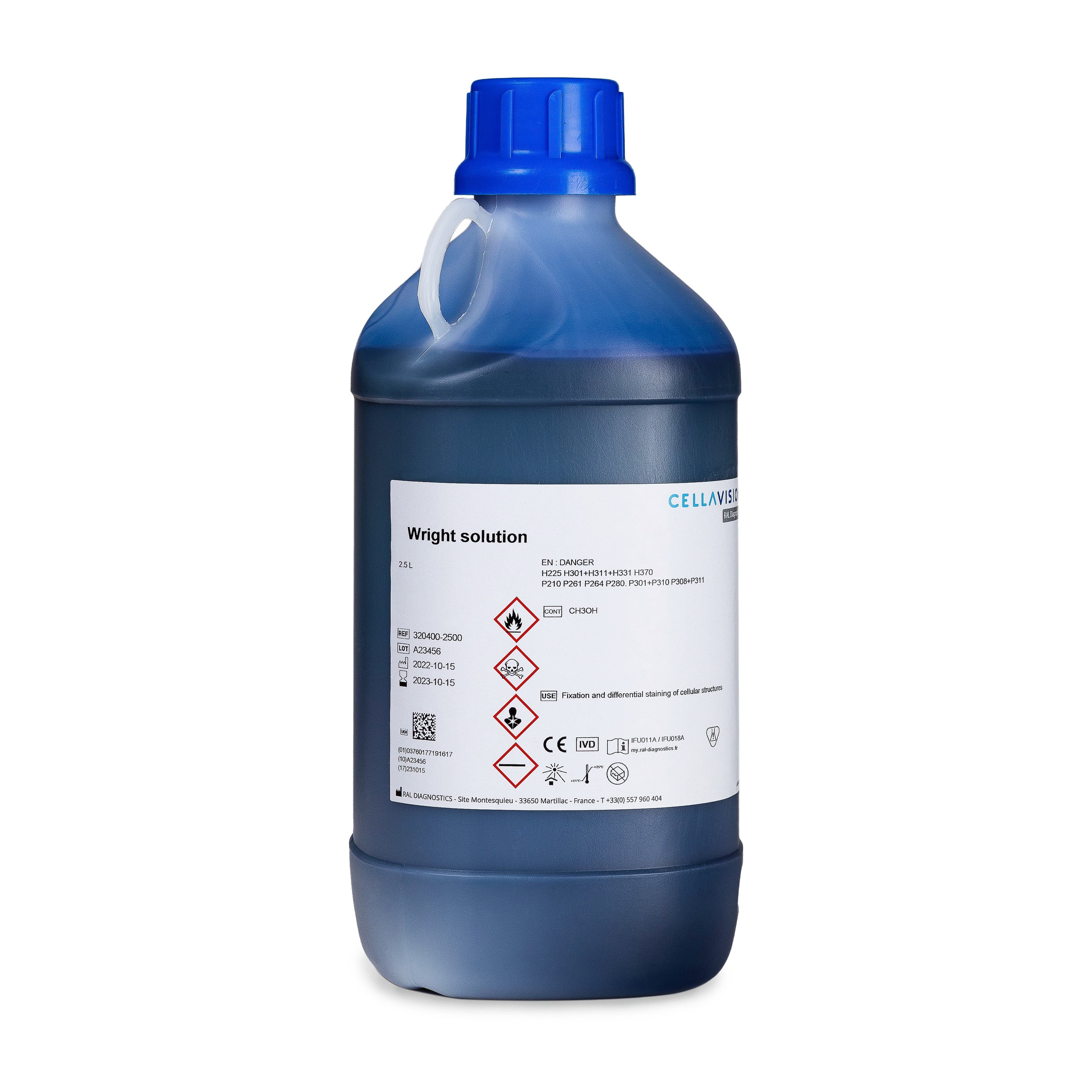 Colorant de Wright en solution RAL Diagnostics, flacon de 2,5L