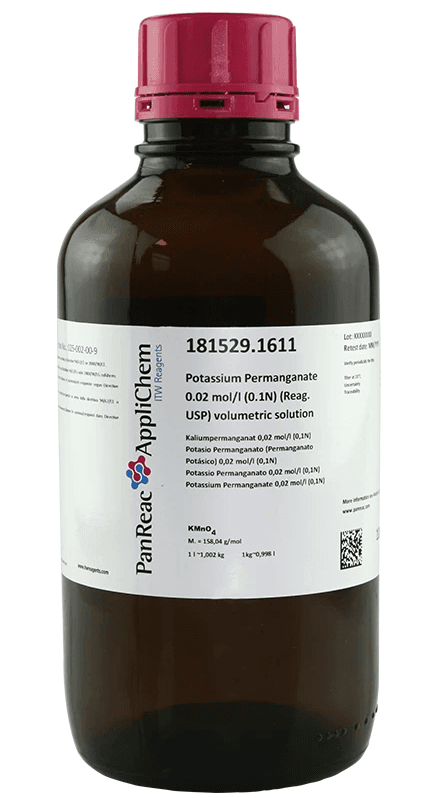 Potassium permanganate 0,02mol/L (0,1N) Panreac, 1L