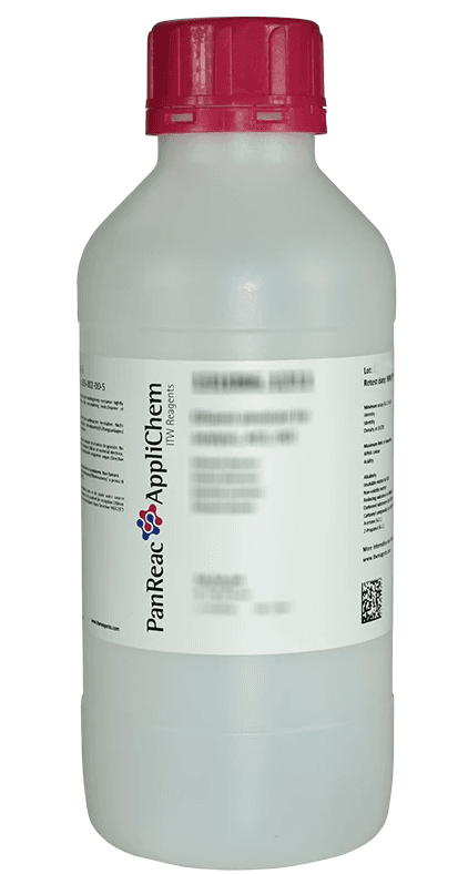 Acide acétique 100% (glacial) pour analyses ACS, ISO, Ph.Eur. Panreac, flacon en polyéthylène, 1L