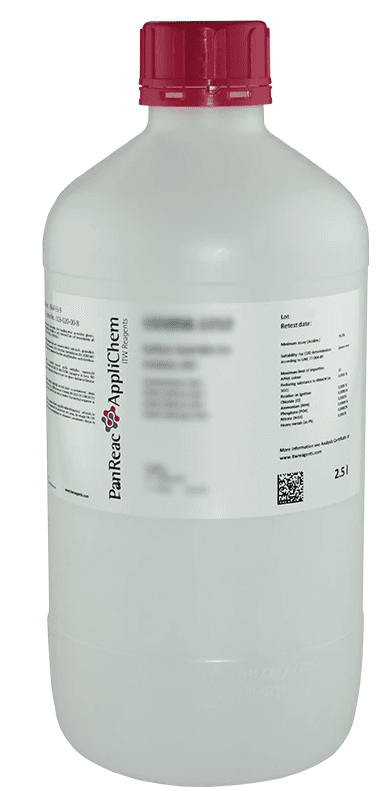 Acide acétique 100% (glacial) pour analyses ACS, ISO, Ph.Eur. Panreac, flacon en polyéthylène, 2,5L