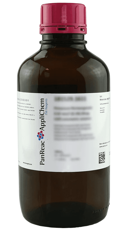 Acide acétique 100% (glacial) pour HPLC Panreac, flacon en verre, 1L qualité chromatographie