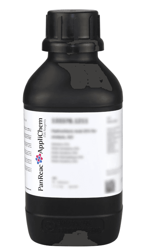 Acide chlorhydrique 37% (fumant) pour analyses ACS, ISO Panreac, flacon en polyéthylène, 1L