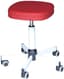 Tabouret BMBIO®701, assise épaisse, avec piètement gris texturé 7035, vérin hydraulique, roulettes, 456-656mm (H assise)