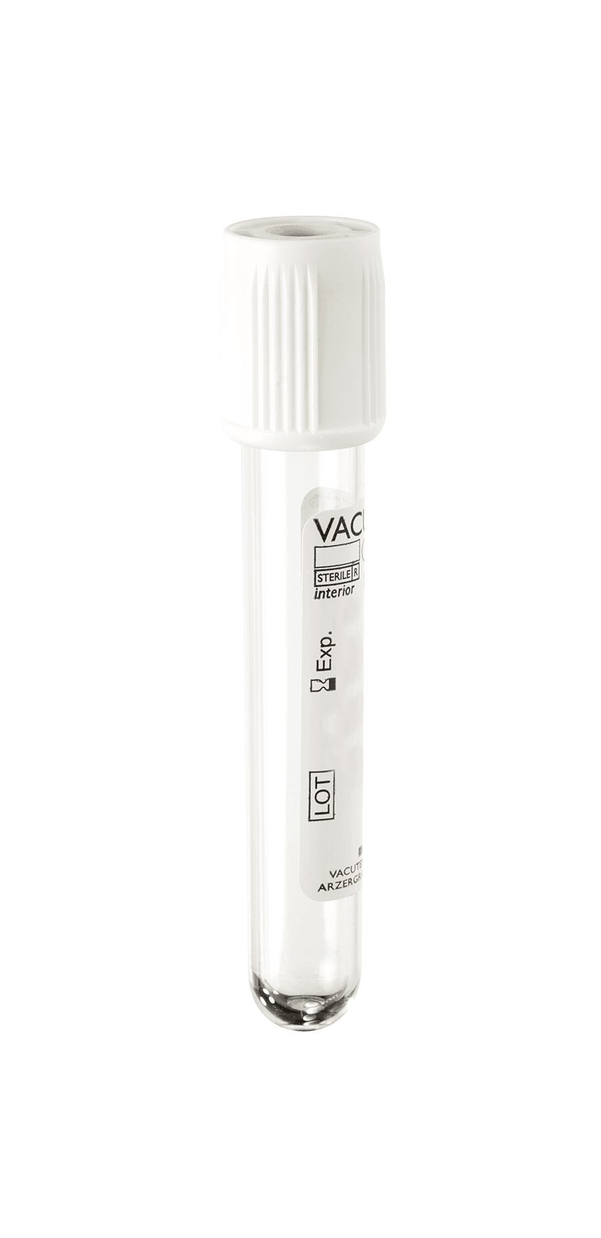 Tube sous vide Vacutest® en PET sans additif stérile