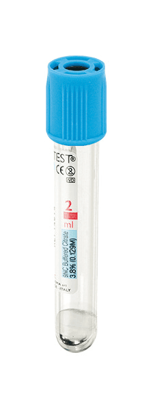 Tube sous vide Vacutest® en PET citrate coagulation 3,8% stérile