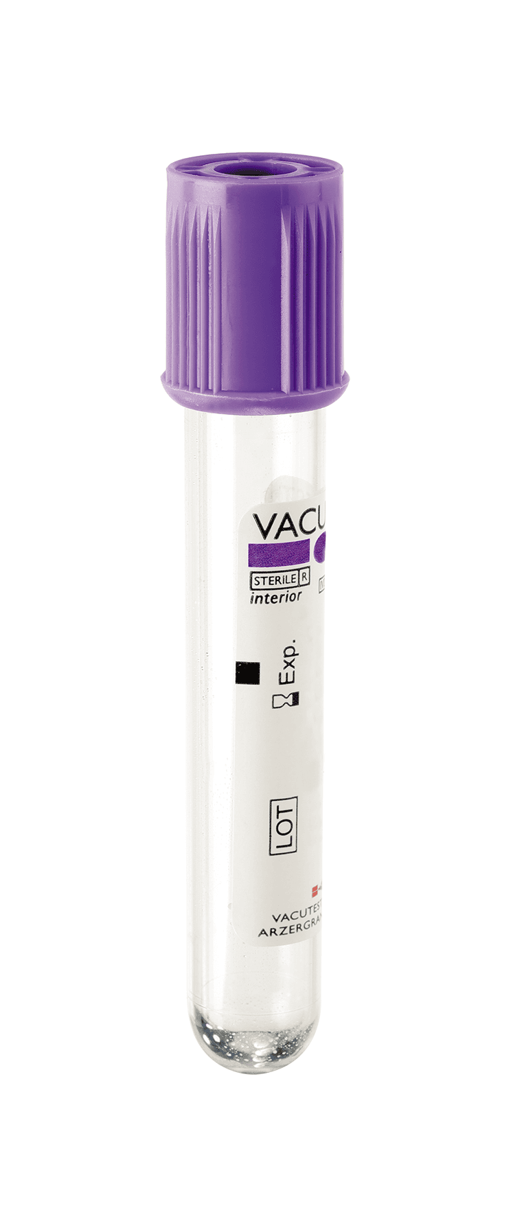 Tube sous vide Vacutest® en PET EDTA K2 stérile