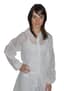 Blouse d'hygiène en polypropylène blanc avec boutons pression et sans poche, taille XL