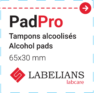 Tampon alcool isopropylique 70% non-tissé en emballage individuel Labelians