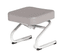 Pouf KOSI WT1400 inclinable en tissu enduit pivoine, L47xP47xH44cm, piètement gris clair RAL 7035