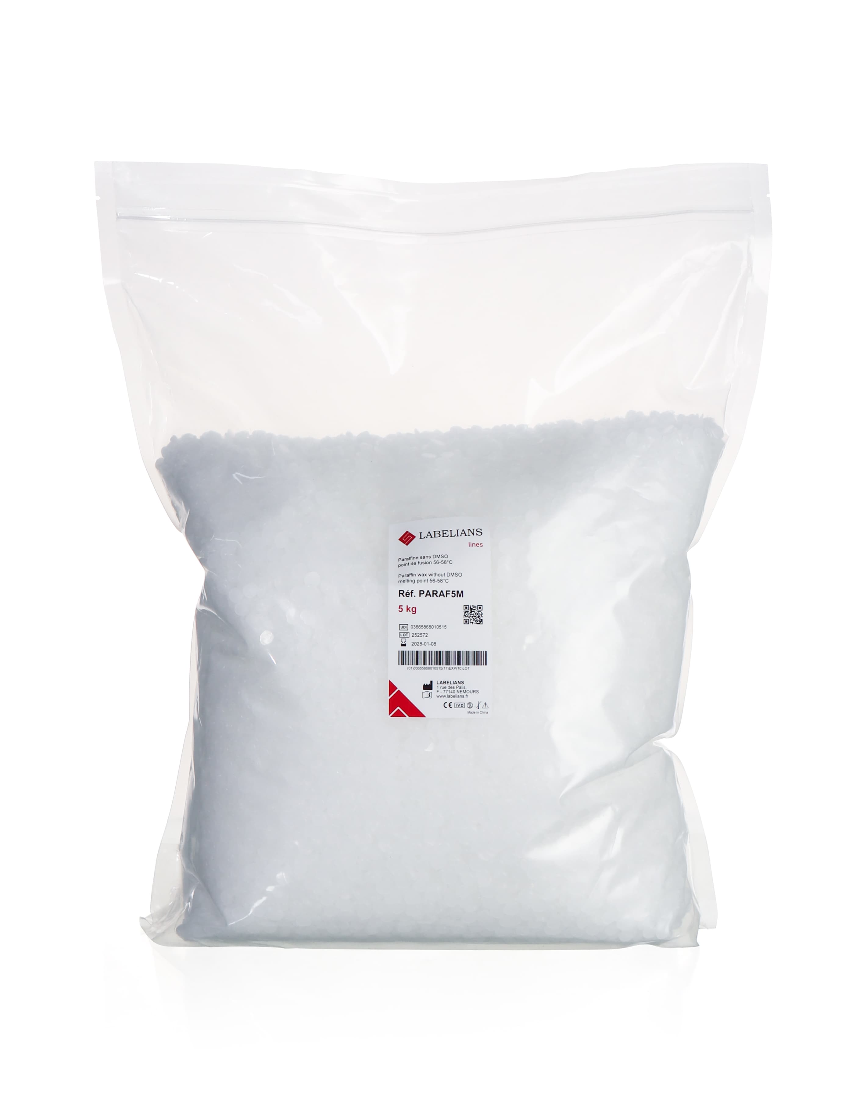 Paraffine sans DMSO, point de fusion 56-58°C, 5kg