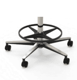 Repose pied adaptable sur tabouret à commande manuelle