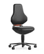 Siège de laboratoire Texon 2 sur roulettes en cuir synthétique, hauteur d'assise 450-620 mm (roulettes non montées)