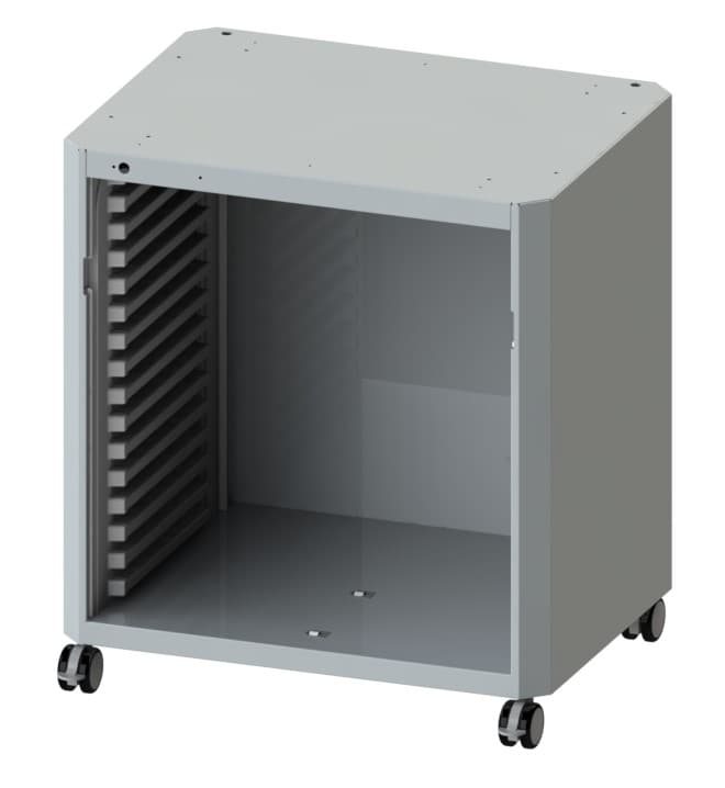 caisson mobile neop aménageable, sans tiroirs, roulettes, sans coloris (gris), 743 x 580 x 900mm (lxpxh)