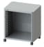 caisson mobile neop aménageable, sans tiroirs, roulettes, sans coloris (gris), 743 x 580 x 900mm (lxpxh)