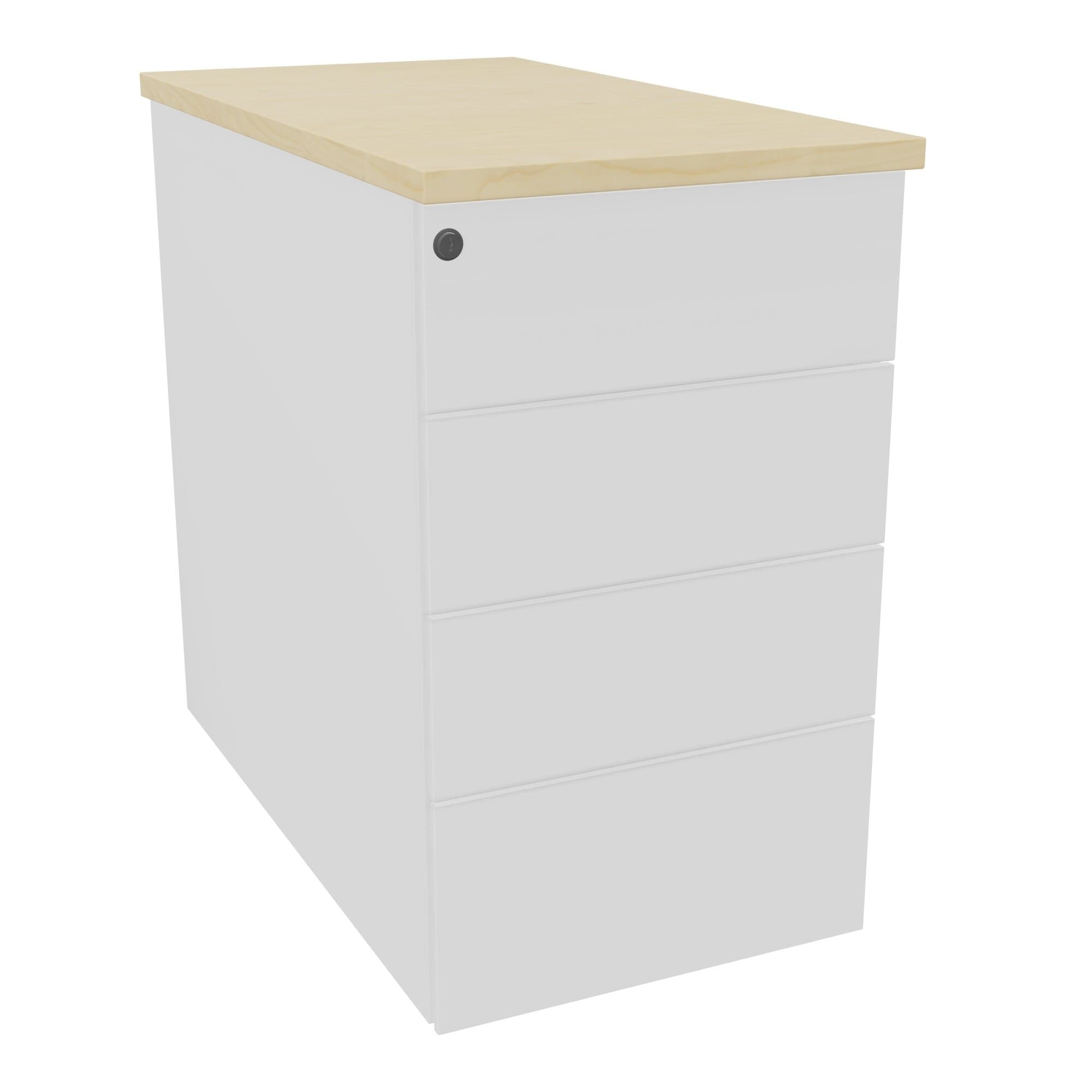 Caisson HB en métal 4T PLT P80, L43,2 et H73,5cm top mélamine SO M