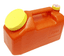 Flacon 2,5L pour urine 24h en polyéthylène marron gradué double ouverture prise pour tube sous vide avec canule, niveau de remplissage et poignée, format jerrycan
