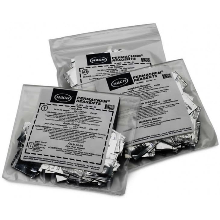 Kit de réactifs pour Silice, 1 à 100mg/L SiO2, en sachet