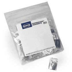 Réactif méthode FerroVer pour l'analyse de fer 0,02 à 3mg/L Fe pour échantillon de 25ml Hach, sachets de poudre