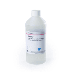 Solution tampon chlore libre pour l'analyse du chlore CL17 pour 450 tests Hach, 473ml