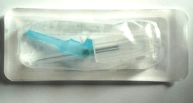 Aiguille Vacutest® à vis prémontée sur porte-tube sécurisé stérile