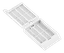 Cassette pour tissu avec couvercle à charnière blanche en boîte distributrice