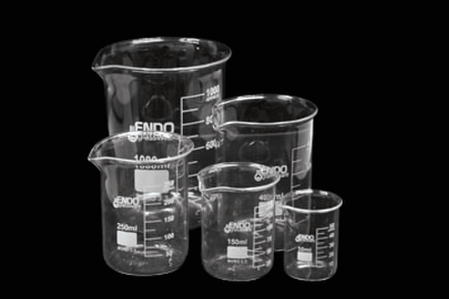 Bécher en verre ENDOglassware forme basse avec bec verseur