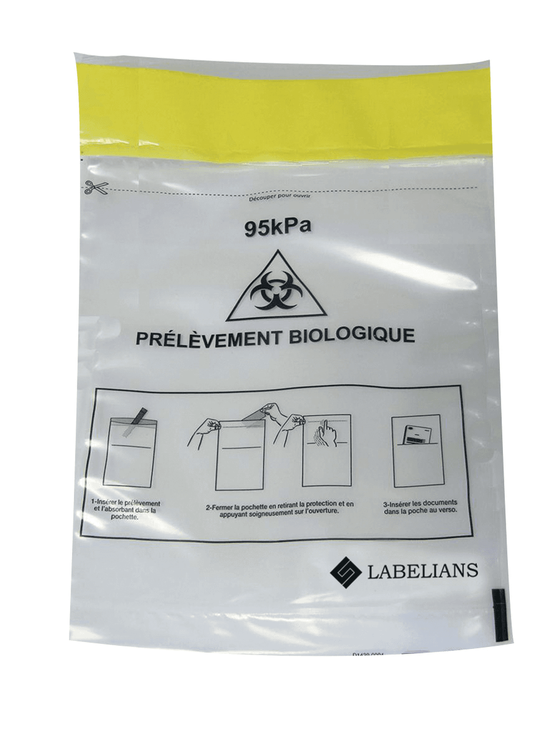 Sachet double poche résistant 95kPa avec absorbant
