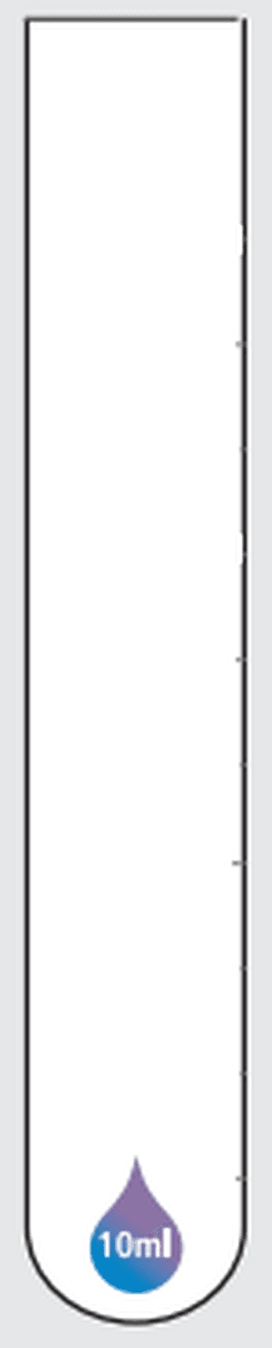 Tube 10ml fond rond bord droit gradué 16x95mm