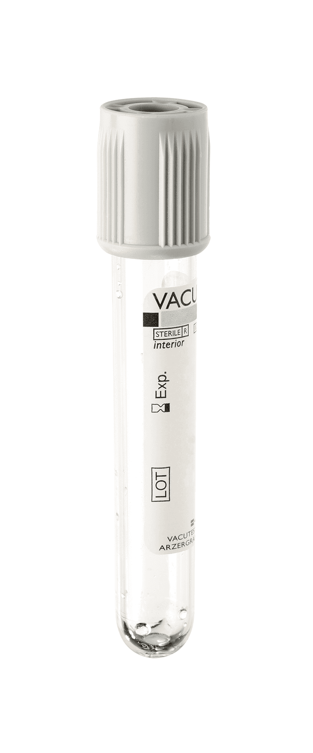 Tube sous vide Vacutest® en PET fluorure de sodium et oxalate de potassium stérile