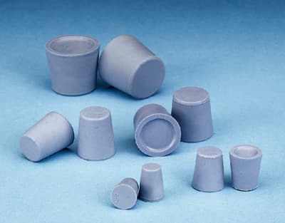 Bouchon conique en caoutchouc gris bleu