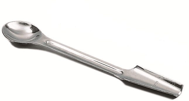 Spatule double cuillère large en acier inox