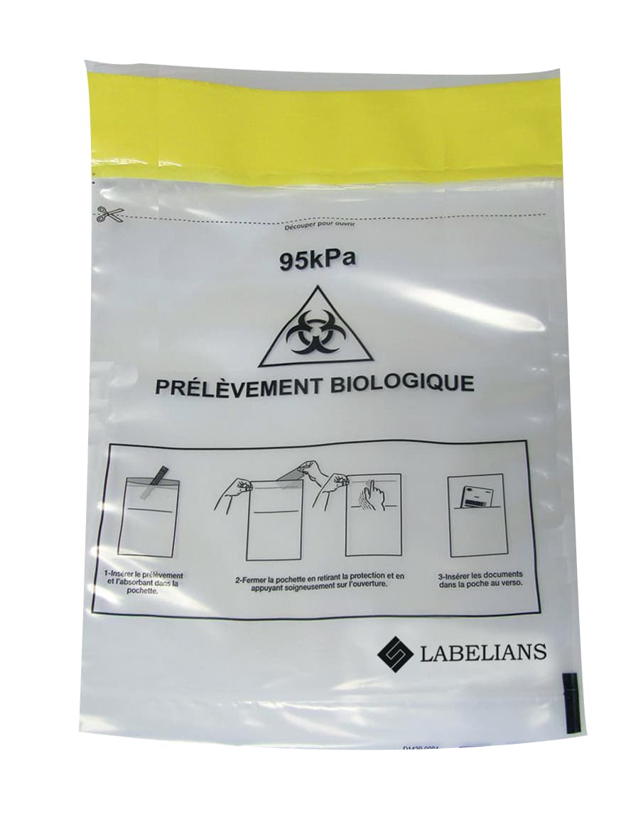 Sachet double poche résistant 95kPa sans absorbant