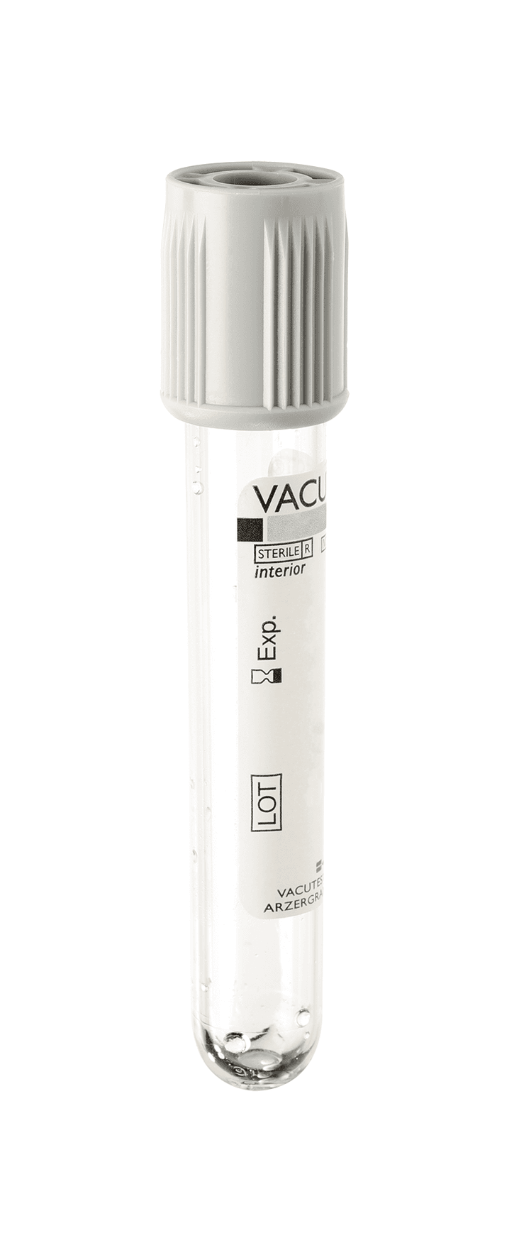 Tube sous vide Vacutest® en PET fluorure de sodium et oxalate de potassium stérile